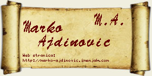 Marko Ajdinović vizit kartica